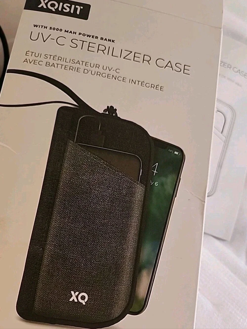 XQISIT UV-C Sterilizer Case With Power Bank For Cell Phone Black NEW in Box